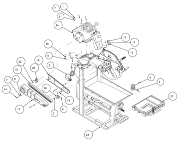 Section 01 Diagram and Parts List for MK-5010S 166929 MK Diamond Concrete Saw